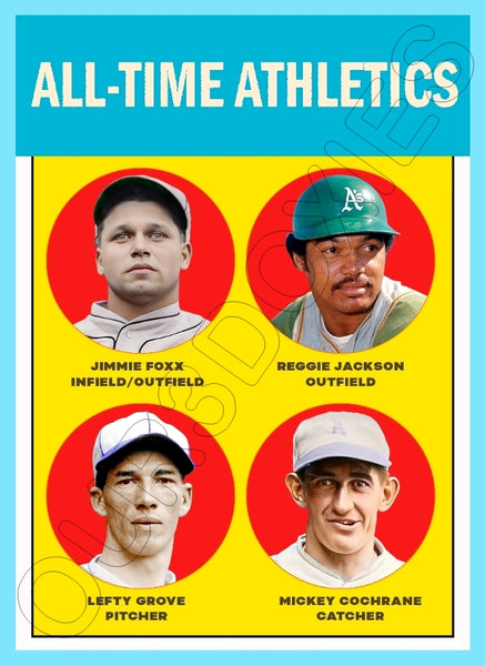 Foxx Jackson All Time Athletics A's 1963 Topps Custom Card - 4349