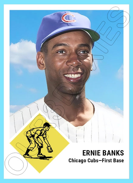 Ernie Banks 1963 Fleer Custom Card - 4310