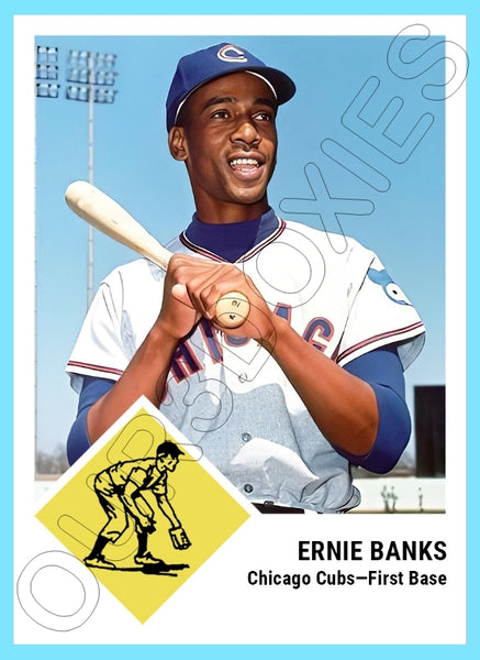 Ernie Banks 1963 Fleer Custom Card - 4311