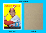 Johnny Bench 1958 Topps Custom Card - 4114