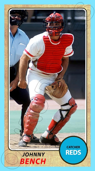 Johnny Bench 1968 Topps Tall Boy Custom Card - 4641