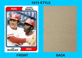 Johnny Bench Joe Morgan 1974 Topps Custom Card - 4800