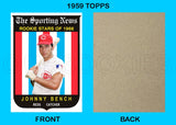 Johnny Bench 1959 Topps AS Custom Card - 4153