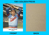 Bert Blyleven 1961 Golden Press Custom Card - 4232