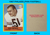 Dick Butkus 1967 Philadelphia Football Reproduction Card - 4519