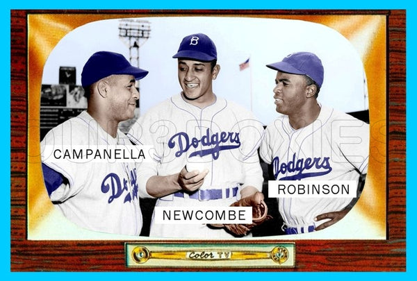 Robinson Campanella Newcombe 1955 Bowman Custom Card - 4062