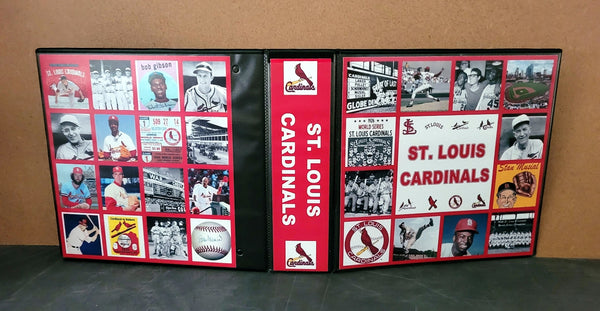 St. Louis Cardinals Baseball Cards Collectibles Custom Made Album Binder 3 Sizes - 3434