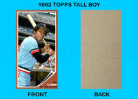 Rod Carew 1962 Topps Tall Boy Custom Card - 4637