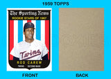 Rod Carew 1959 Topps AS Custom Card - 4156