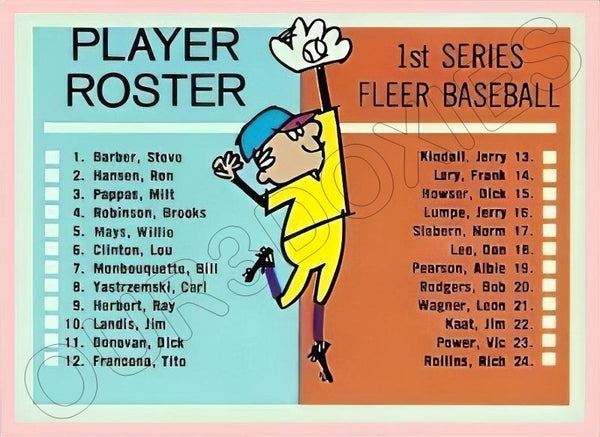 Checklist 1963 Fleer Reproduction Card - 4317