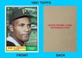 Roberto Clemente 1961 Topps Reproduction Card - 4256