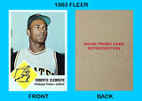 Roberti Clemente 1963 Fleer Reproduction Card - 4318