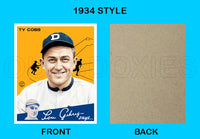 Ty Cobb 1934 Goudey Custom Card - 3714