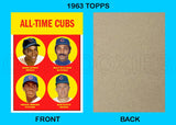 Banks Williams All Time Cubs 1963 Topps Custom Card - 4350