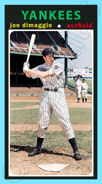 Joe Dimaggio 1971 Topps Tall Boy Custom Card - 4654