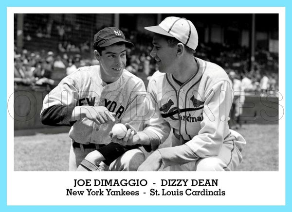 Joe Dimaggio Dizzy Dean 1947 Tip Top Bread Custom Card - 3818