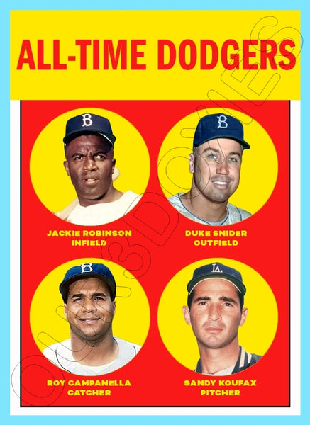 Robinson Snider All Time Dodgers 1963 Topps Custom Card - 4351