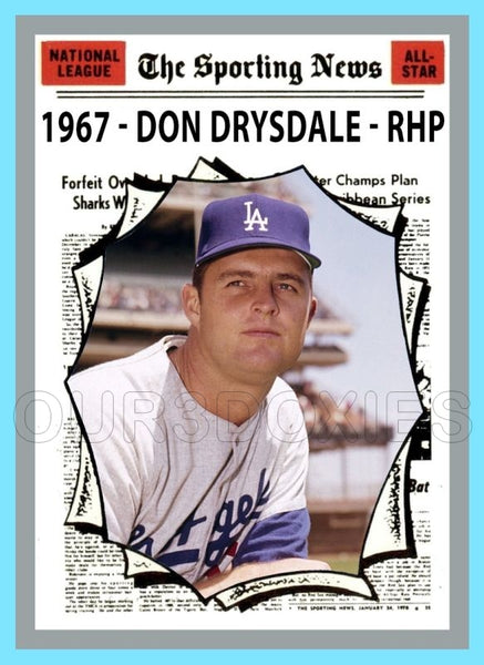 Don Drysdale 1970 Topps AS Custom Card - 4559