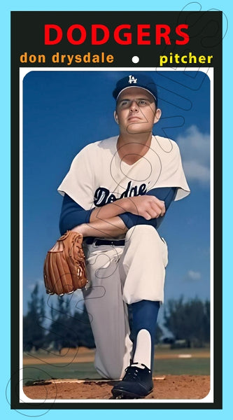 Don Drysdale 1971 Topps Tall Boy Custom Card - 4655