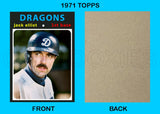 Jack Elliot 1971 Topps Custom Card - 4591