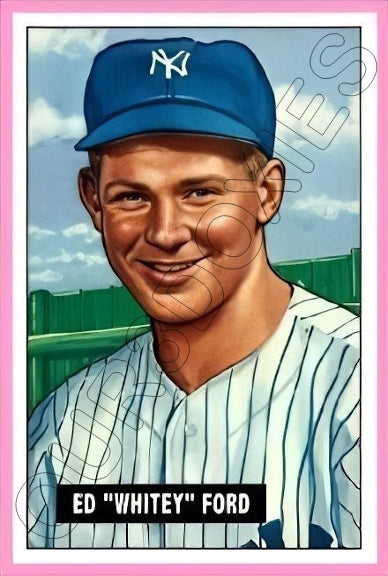 Whitey Ford 1951 Bowman Reproduction Card - 4018