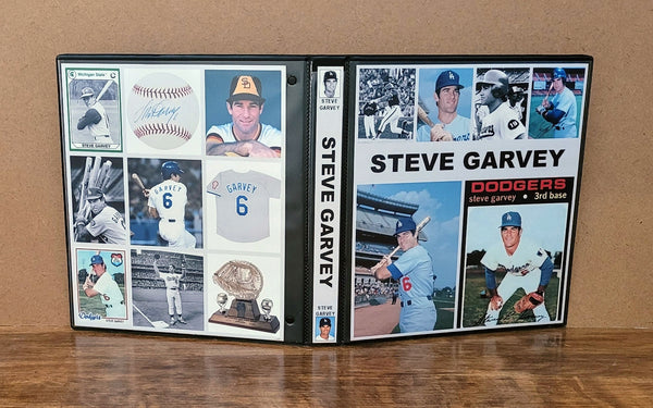 Steve Garvey Baseball Cards Collectibles Custom Made Album Binder 3 Sizes - 3617