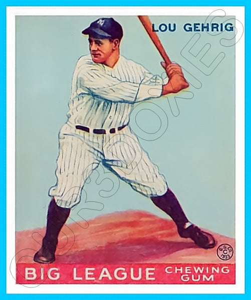 Lou Gehrig 1933 Goudey Reproduction Card - 3666