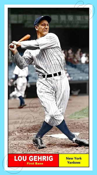 Lou Gehrig 1961 Topps Tall Boy Custom Card - 4651