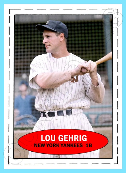 Lou Gehrig 1971 Bazooka Custom Card - 4669