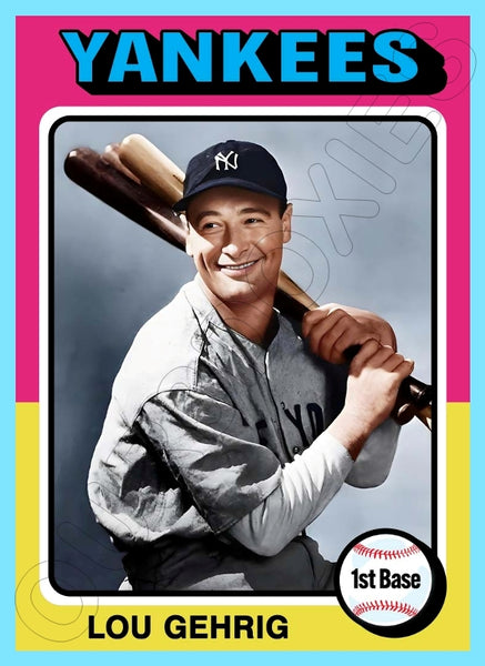 Lou Gehrig 1975 Topps Custom Card - 4834