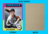 Lou Gehrig 1975 Topps Custom Card - 4834