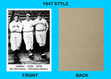 Gehrig Foxx Ruth 1947 Tip Top Bread Custom Card - 3821