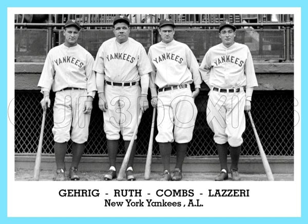 Gehrig Ruth Combs Lazzeri 1947 Tip Top Bread Custom Card - 3823