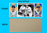 Babe Ruth Lou Gehrig 1912 Hassan Triple Folder Custom Card - 3640