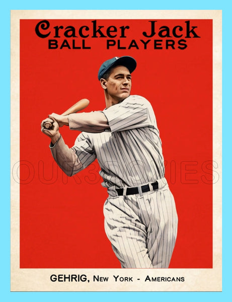 Lou Gehrig 1914 Cracker Jack Custom Card - 3652