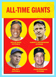 Mays Mathewson All Time Giants 1963 Topps Custom Card - 4352