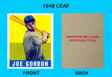 Joe Gordon 1948 Leaf Reproduction Card - 3863