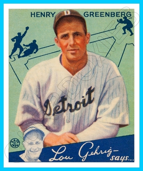 Hank Greenberg 1934 Goudey Reproduction Card - 3723