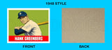 Hank Greenberg 1948 Leaf Custom Card - 3921