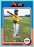 Rickey Henderson 1975 Topps Custom Card - 4836