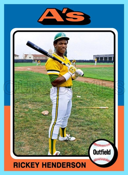Rickey Henderson 1975 Topps Custom Card - 4836