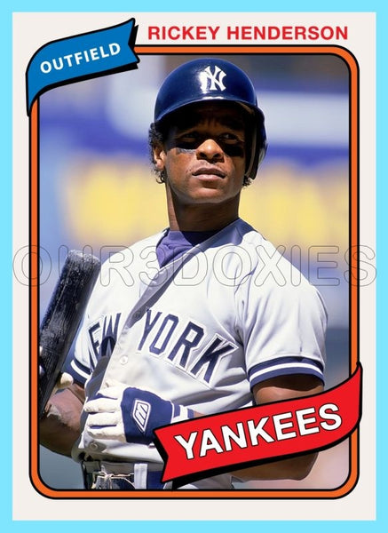 Rickey Henderson 1980 Topps Custom Card - 4928