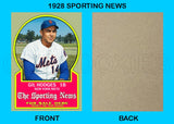 Gil Hodges 1928 Sporting News Custom Card - 4958