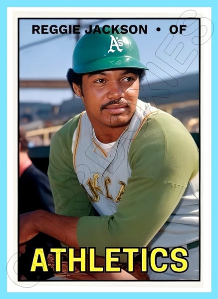 Reggie Jackson Athletics 1967 Topps Custom Card - 4473