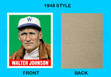 Walter Johnson 1948 Leaf Custom Card - 3939