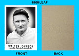 Walter Johnson 1960 Leaf Custom Card - 4424
