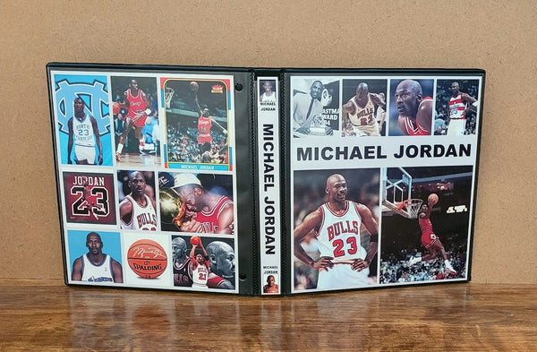 Michael Jordan Basketball Cards Collectibles Custom Made Album Binder – OUR3DOXIES