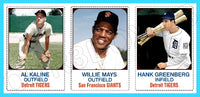 Mays Greenberg Kaline 1975 Hostess Panel #1 Custom Card - 4720
