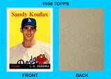 Sandy Koufax 1958 Topps Custom Card - 4129