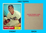 Sandy Koufax 1961 Topps Reproduction Card - 4265
